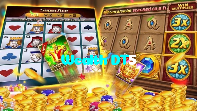 Wealth DT5 casino presented on mobile device in Pakistan with slots and live games